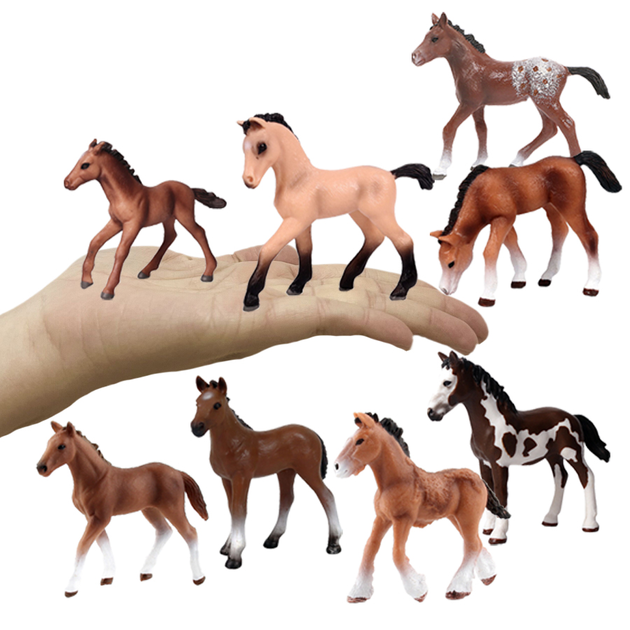 Kids First Education - Horse Figurine,Farm Animals,Pony Figures,Toy Horses,Animal Figurines,Action