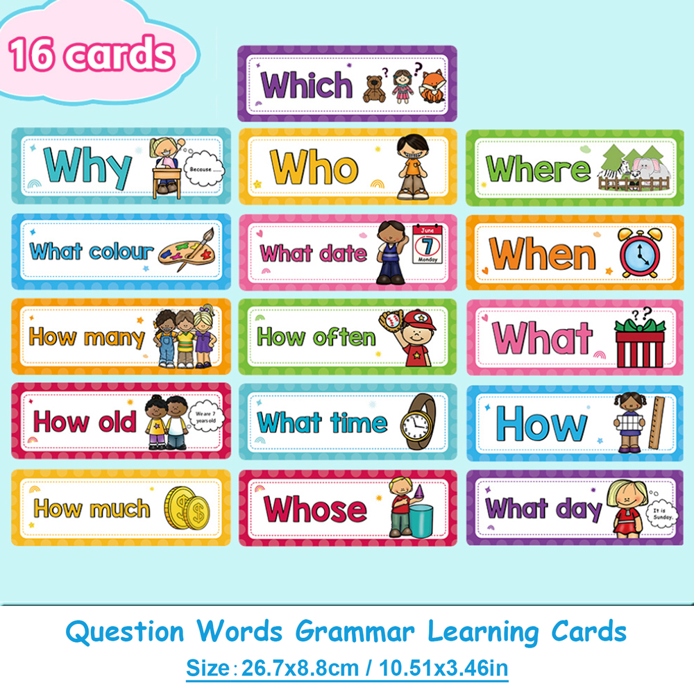Kids Education Questions - WH Question Words English Grammar Learning