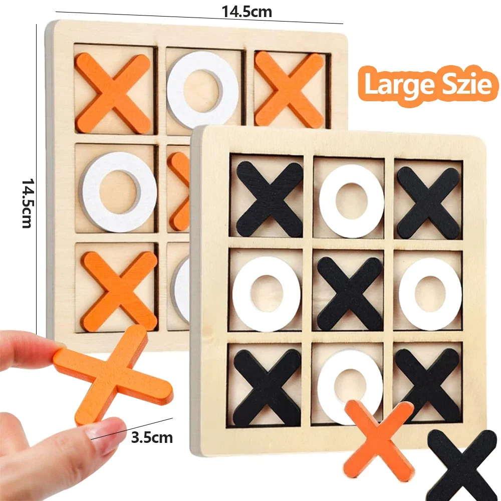 Wooden XO Tic Tac Toe Game Min - Kids Educational Game 3 reseña y precio