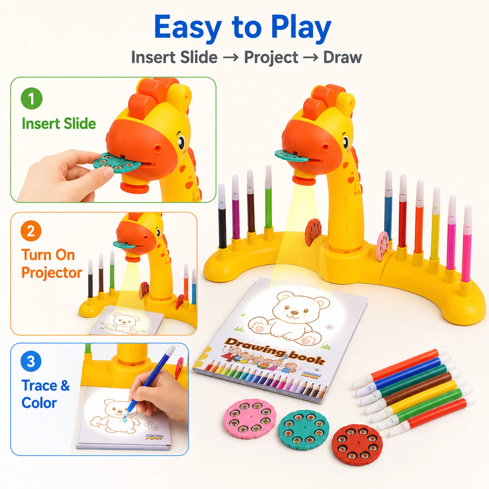 Kids Painting Board Toys Child - Drawing Projector Kids reseña y precio