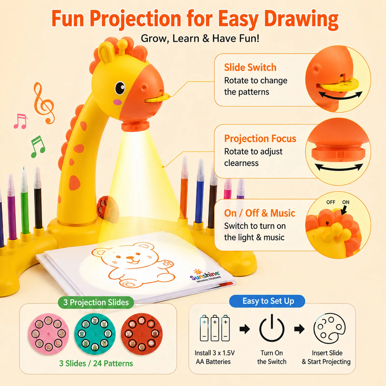 Kids Painting Board Toys Child - Drawing Projector Kids reseña y precio