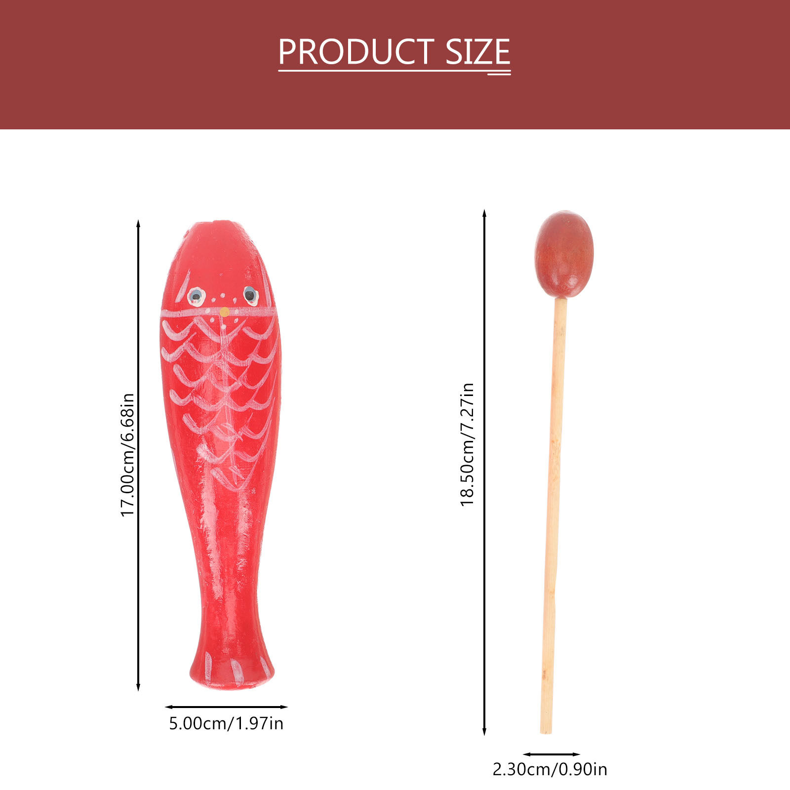 2Pairs Wooden Fish Percussion  - Kids Education And Recreation reseña y precio