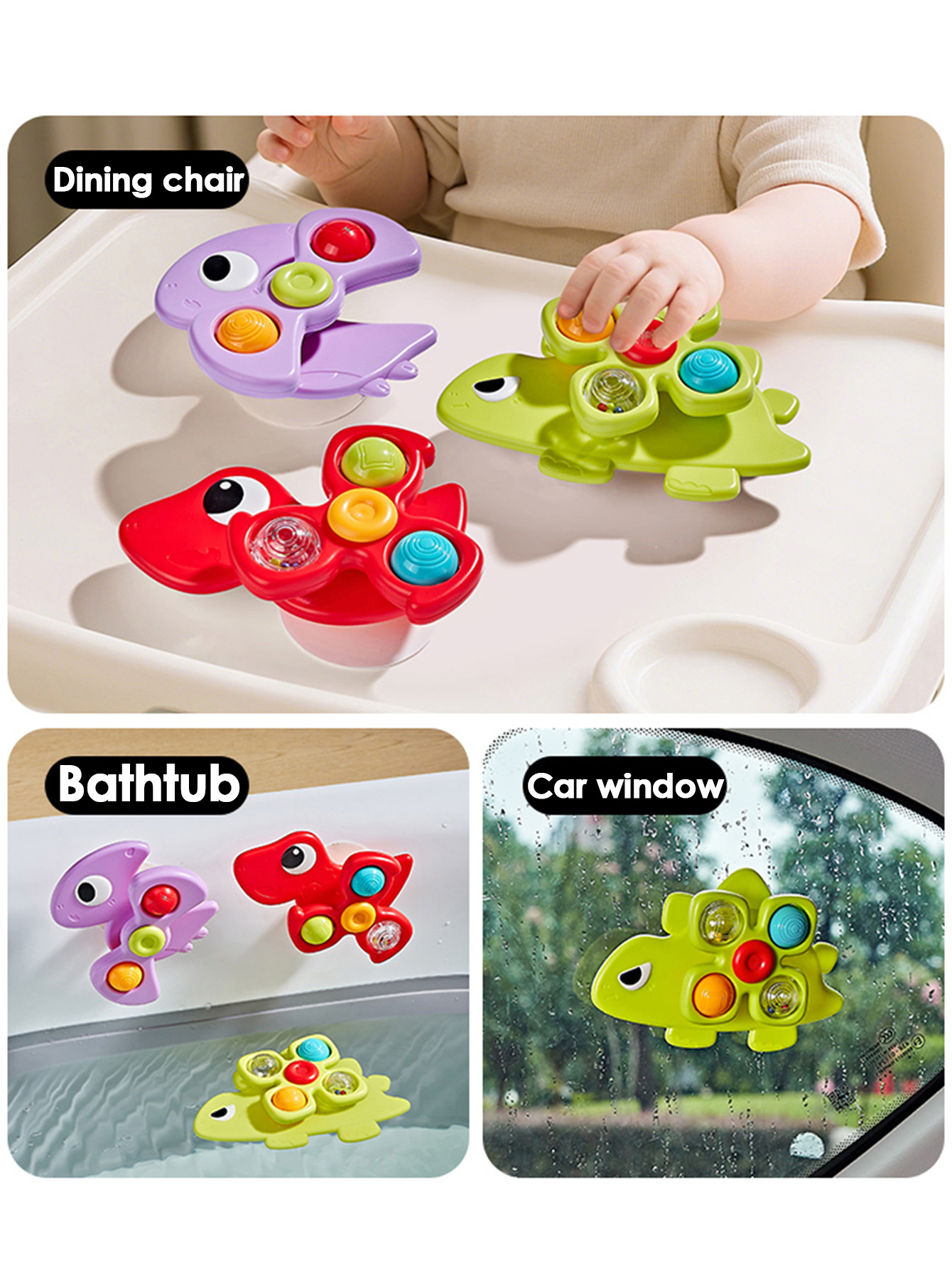 Dinosaur Suction Cups Spinning - Kids Educational Game 3 reseña y precio