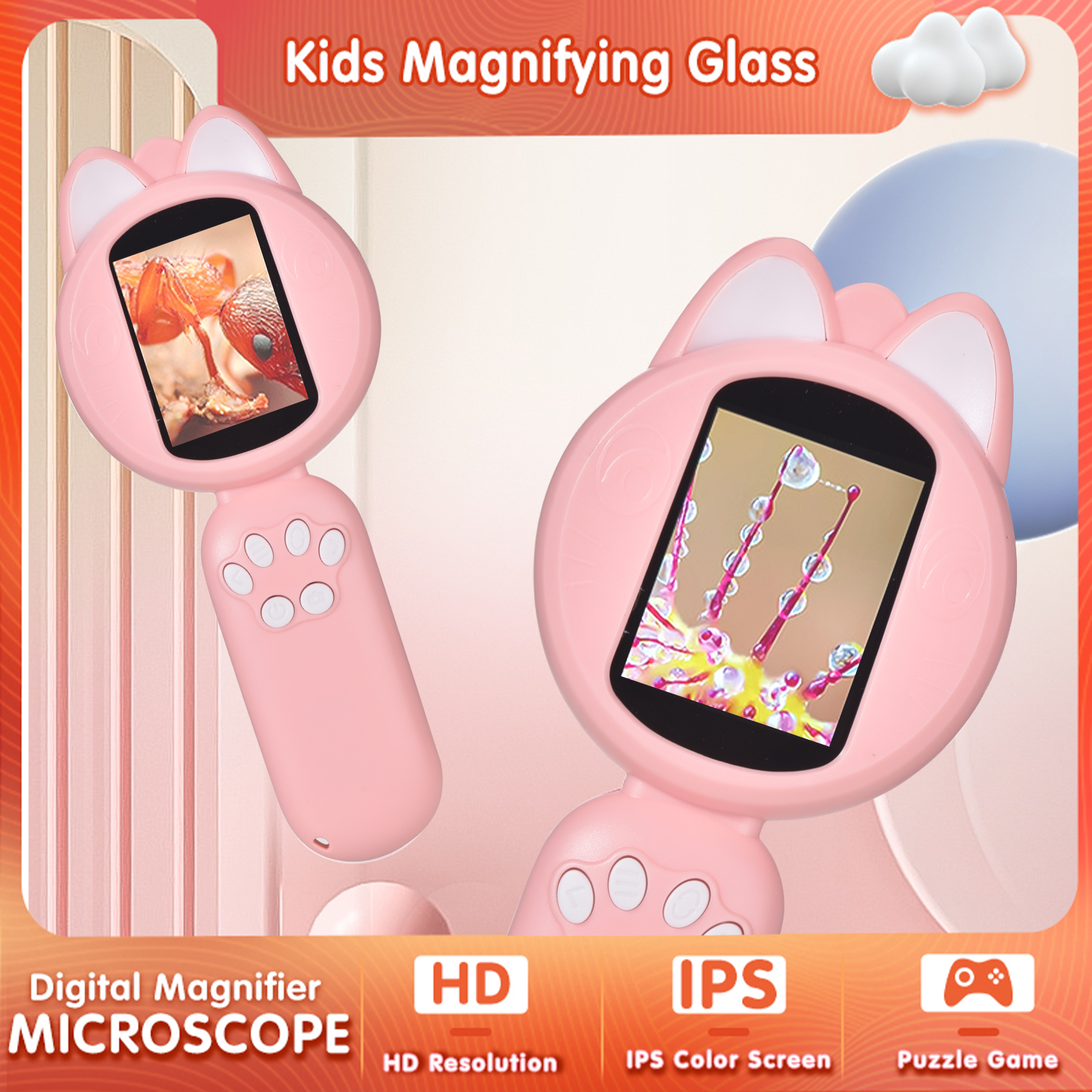 Kids Microscope with 2inch IPS - Kids Definition Of Education reseña y precio