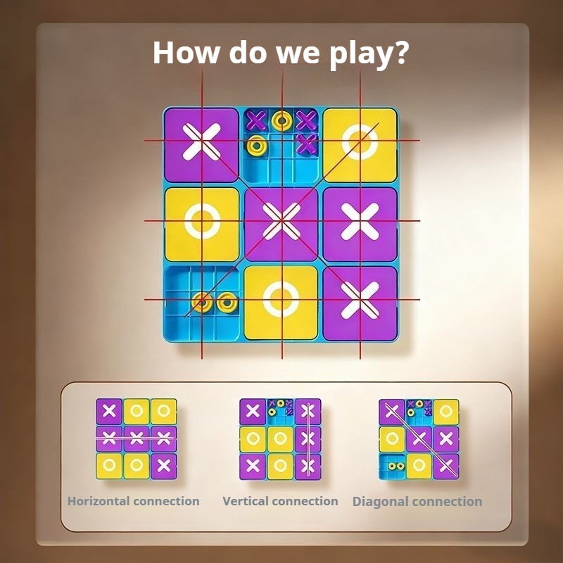 Fun Tic-Tac-Toe Board Game Kid - Kids Education Table reseña y precio