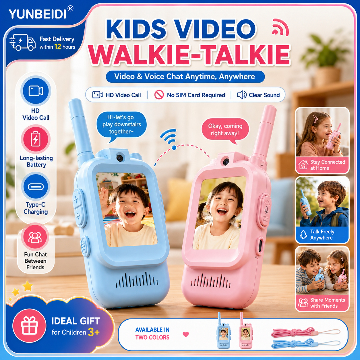 2PCS Kids Video Walkie Talkies - Kids Definition Of Education reseña y precio