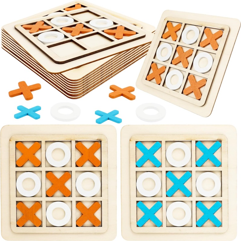 Wooden Tic Tac Toe Games Puzzl - Kids Education Table reseña y precio