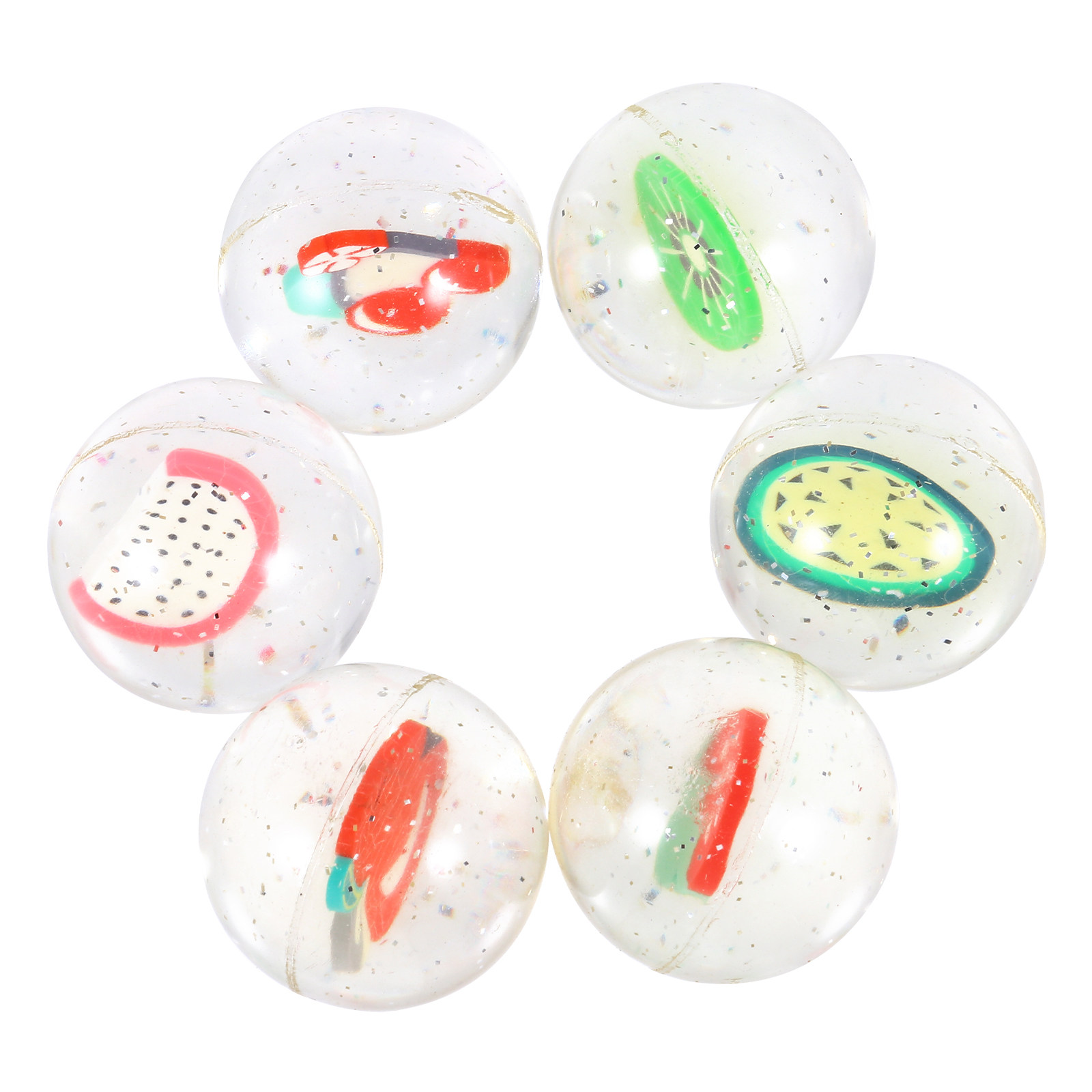 6Pcs Bouncy Balls Elastic Frui - Kids Education And Recreation reseña y precio