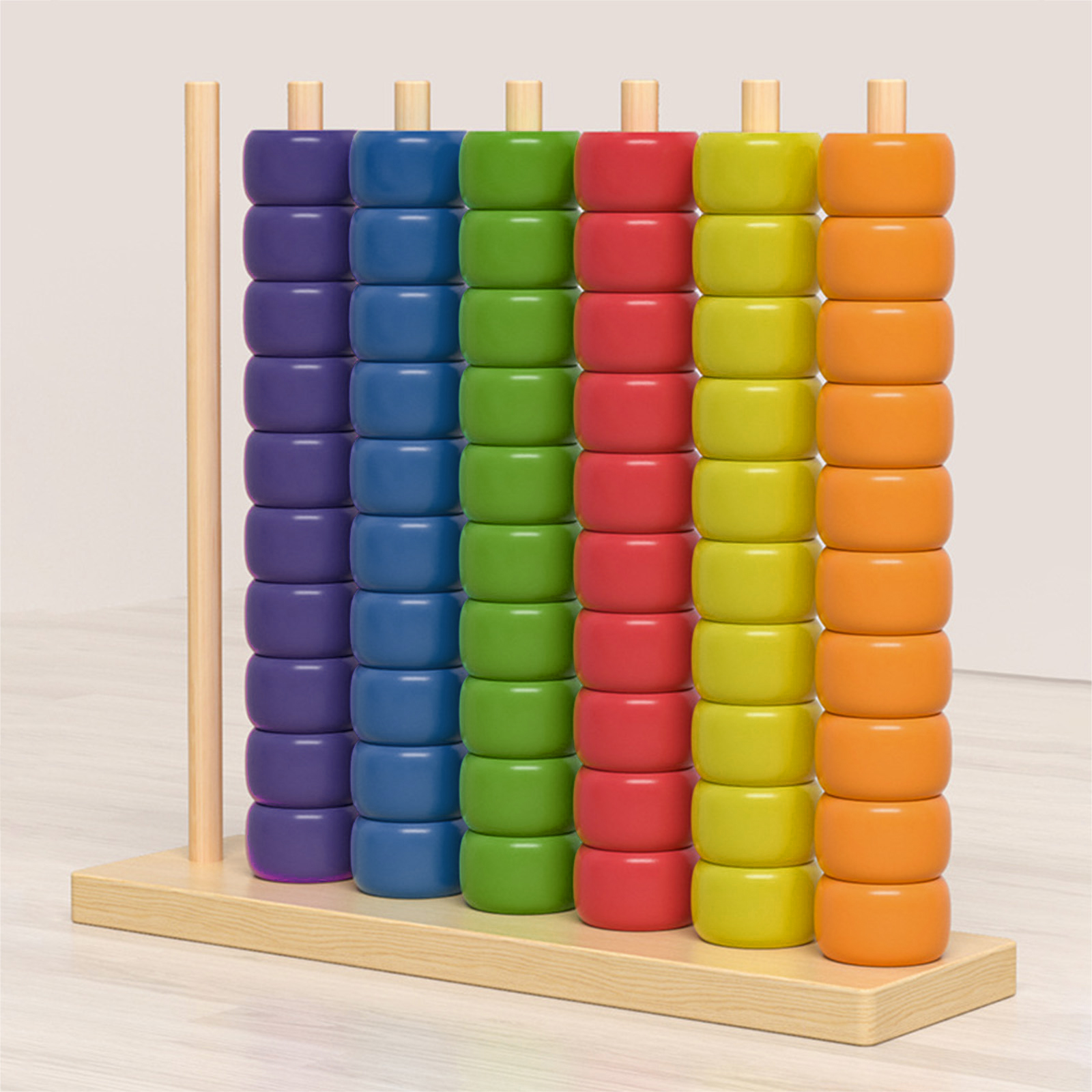 Wooden Rainbow Bead Abacus Mon - Abacus Counting Bead reseña y precio