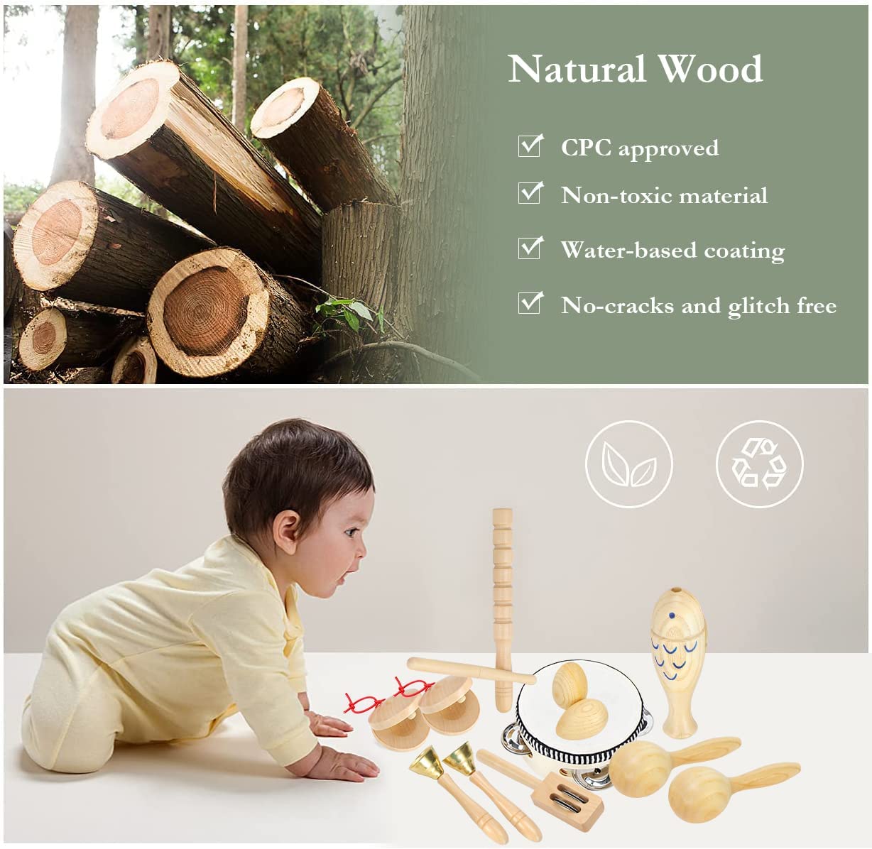 Colorful Wooden Worm Puzzles K - Kids Educational Game 3 reseña y precio