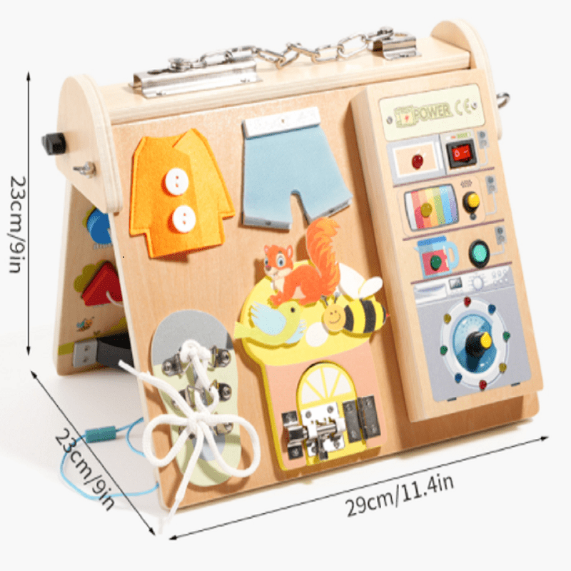 Wooden 4-in-1 Busy Board with  - Kids Educational Game 3 reseña y precio