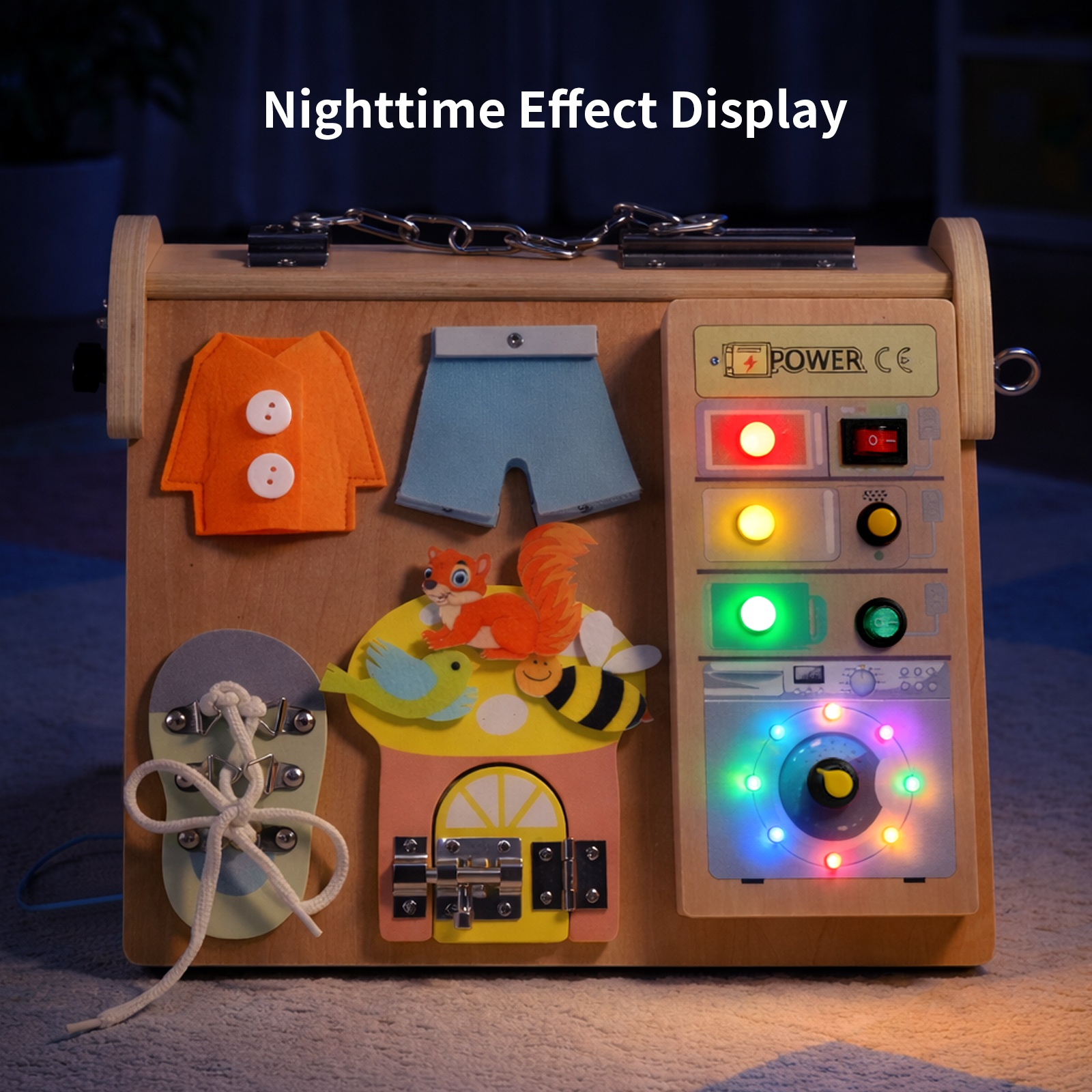 Wooden 4-in-1 Busy Board with  - Kids Educational Game 3 reseña y precio