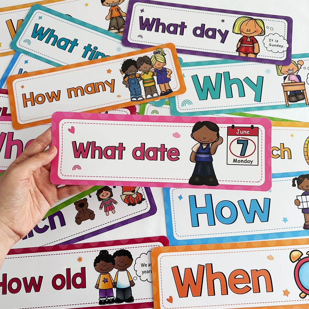 WH Question Words English Gram - Kids Education Questions reseña y precio