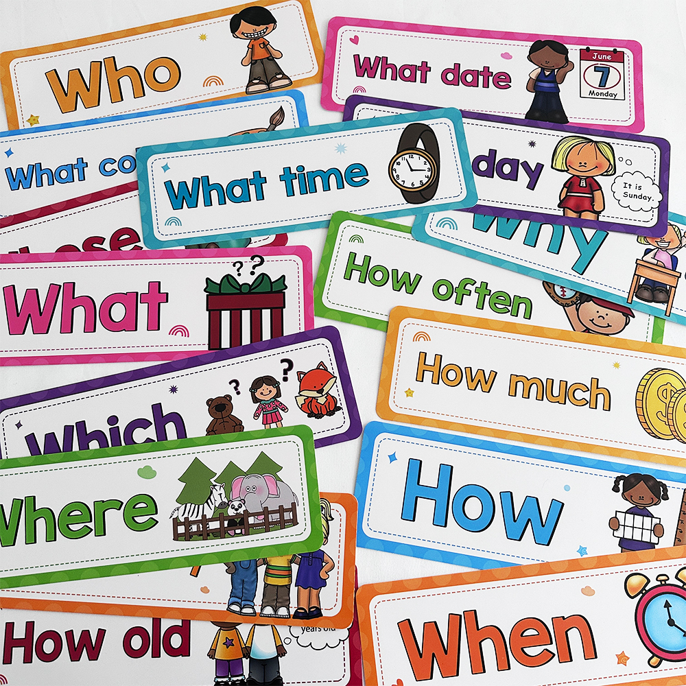 WH Question Words English Gram - Kids Education Questions reseña y precio